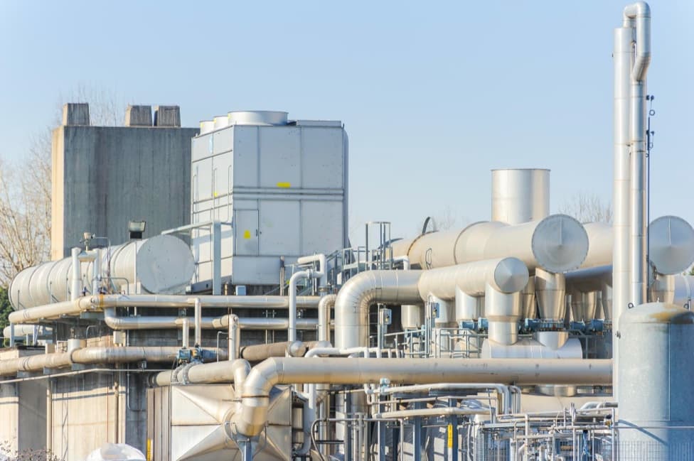 Gas and chemical plant site